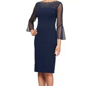 Alex Evenings Women's Short Sheath Dress